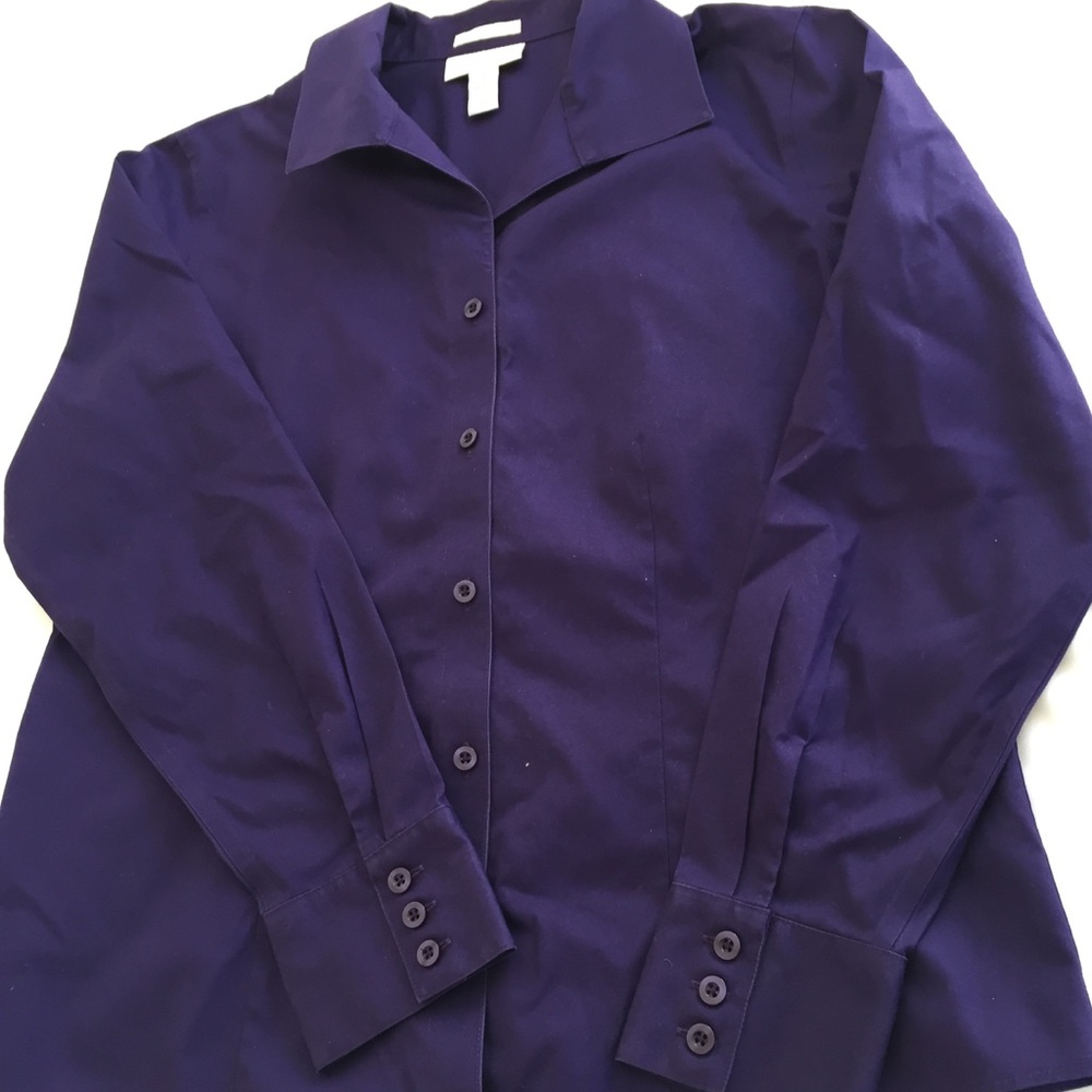 Chico’s button down shirt size 1 purple medium